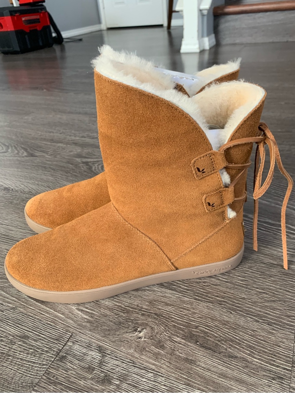 Koolaburra by Ugg Women's Shearling-Lined Suede Winter Boots - Chestnut